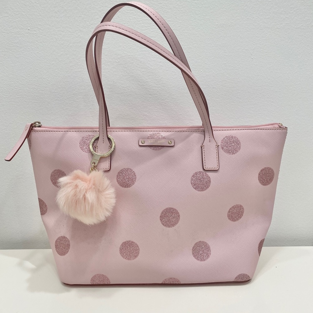 NEW Kate Spade Polka Dot Bag with Pompom
